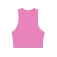 thumbnail image 1 of ZQUUVOU Women's Ribbed Knit Crop Tank Top Fitted Round Neck Sleeveless Yoga Running Workout Athletic Stretch Breathable Top Hot Pink, 1 of 3