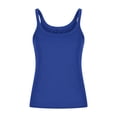 thumbnail image 1 of ZQUUVOU Women's Ribbed Knit Tank Top Scoop Neck Casual Solid Color Sleeveless Soft Basic Blouse Summer Breathable Top Blue, 1 of 5