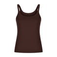 thumbnail image 1 of ZQUUVOU Women's Ribbed Knit Tank Top Scoop Neck Casual Solid Color Sleeveless Soft Basic Blouse Summer Breathable Top Coffee, 1 of 5