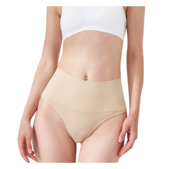 ZQUUVOU Women's Seamless Body Shaper Breathable Trimming Shorts Mid Rise Slim Panty Invisible Smoothing Underwear Khaki