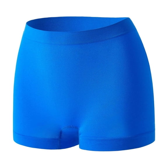ZQUUVOU Women's Seamless Shaping Boyshorts Tummy Control Underwear Panties Slip Mid-Waist Body Shaper Shorts Blue