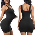 thumbnail image 1 of ZQUUVOU Women's Seamless Slip Dress Built In Shapewear Tummy Control Sleeveless Spaghetti Strap Bodycon Mini Dress Black, 1 of 5