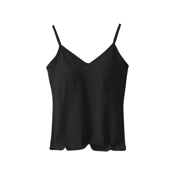 ZQUUVOU Women's Seamless Workout Tank Top Tummy Control Built In Bra Racerback Slim for Gym Running Athletic Yoga Shirts Black A