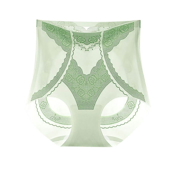 ZQUUVOU Women's Shapewear Tummy Control Seamless Lace Shaped High Waisted Pants Short Hip Lifting Mesh Body Shaper Underwear Green B