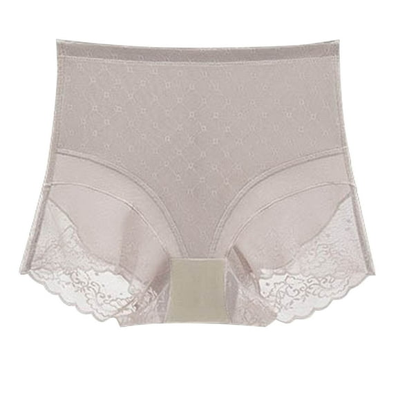 ZQUUVOU Women's Shapewear Tummy Control Seamless Lace Shaped High Waisted Pants Short Hip Lifting Mesh Body Shaper Underwear Khaki A