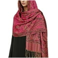 thumbnail image 1 of ZQUUVOU Women's Shawls and Wraps Soft Pashmina Ethnic Style Warm Vintage Scarf Silky Reversible Paisley Tassels Scarf Blue, 1 of 3