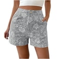 thumbnail image 1 of ZQUUVOU Women's Shorts Boho Printes High Waisted Straight Shorts(Gray,2XL), 1 of 7