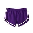 thumbnail image 1 of ZQUUVOU Women's Shorts Elastic Waist Solid Casual Athletic Shorts(Purple,3XL), 1 of 4