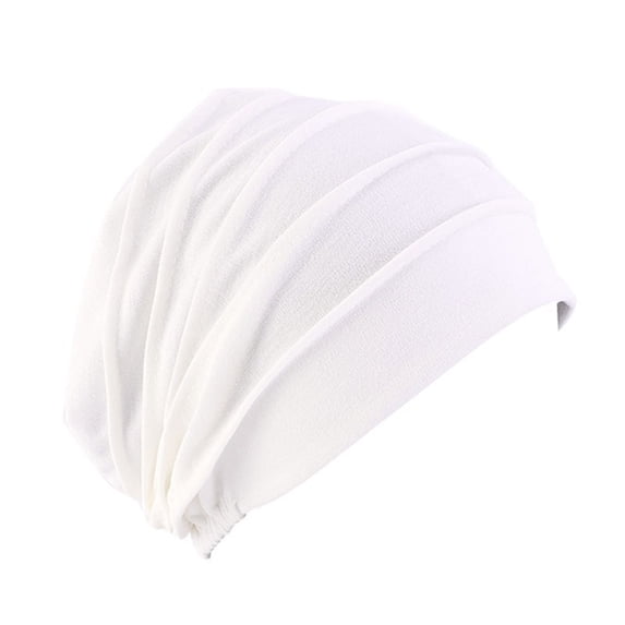 ZQUUVOU Women's Slouch Beanie Knit Adjustable Hat Cotton Soft Lightweight Casual Comfortable Stretchy Headwear Skull Cap White