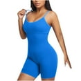 thumbnail image 1 of ZQUUVOU Women's Solid Color Workout Bodysuit Tummy Control Sleeveless Shapewear for Tight Fitting Corset Yoga Gym Athletic Blue, 1 of 6