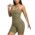 thumbnail image 1 of ZQUUVOU Women's Solid Color Workout Bodysuit Tummy Control Sleeveless Shapewear for Tight Fitting Corset Yoga Gym Athletic Green, 1 of 6