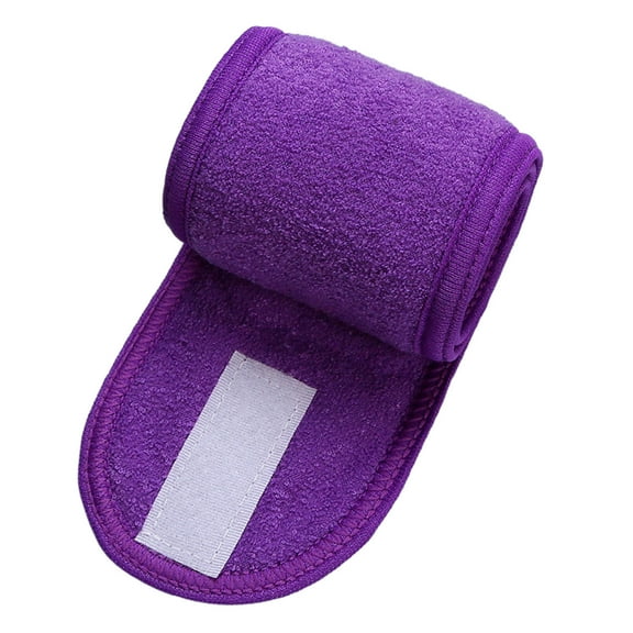 ZQUUVOU Women's Spa Headband Sweat Towel Wrap Non-Slip Stretchable Washable Absorbent Stretchable for Sports Face Wash Purple