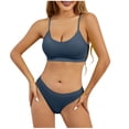 thumbnail image 1 of ZQUUVOU Women's Sports Bra Bikini Set Racerback Breathable Quick Dry Yoga Running Fitness Training Comfortable Workout Dark Blue, 1 of 9