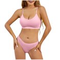 thumbnail image 1 of ZQUUVOU Women's Sports Bra Bikini Set Racerback Breathable Quick Dry Yoga Running Fitness Training Comfortable Workout Pink, 1 of 9