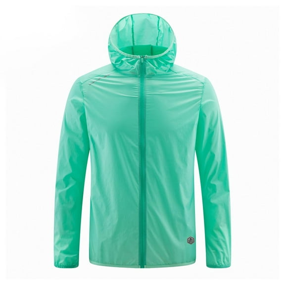 ZQUUVOU Women's Sun Protection Jacket Lightweight Long Sleeve UV Hoodie Hiking Outdoor Fishing Zipper Shirts (Green,3XL)