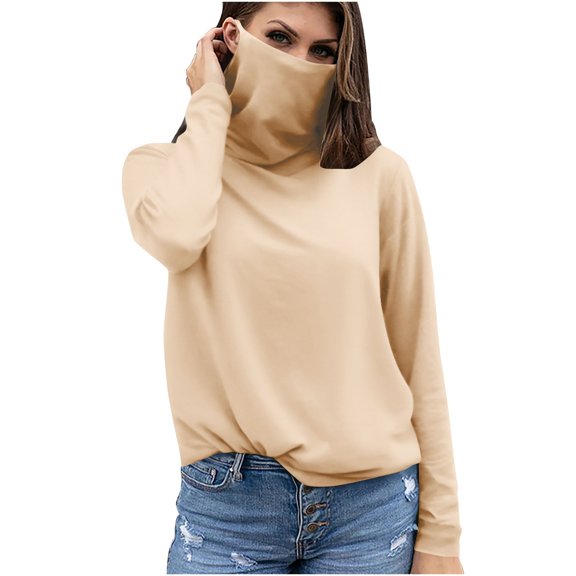 ZQUUVOU Women's Sun Protection Shirts with Face Mask Neck Gaiter Sleeveless Tank Tops Rash Guard For Hiking Fishing Beige (S)