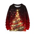 thumbnail image 1 of ZQUUVOU Women's Sweater Casual Round Neck Christmas Printed Long Sleeve Knitted Blouse (Red,XL), 1 of 6