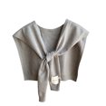 thumbnail image 1 of ZQUUVOU Women's Sweater Shawl Wraps Knitted Knotted Shawls Solid Color Scarf Cape Shoulder Tops Blouses Fashion Wrap Gray, 1 of 5