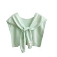 thumbnail image 1 of ZQUUVOU Women's Sweater Shawl Wraps Knitted Knotted Shawls Solid Color Scarf Cape Shoulder Tops Blouses Fashion Wrap Mint Green, 1 of 5