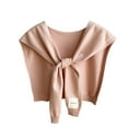 thumbnail image 1 of ZQUUVOU Women's Sweater Shawl Wraps Knitted Knotted Shawls Solid Color Scarf Cape Shoulder Tops Blouses Fashion Wrap Pink, 1 of 5