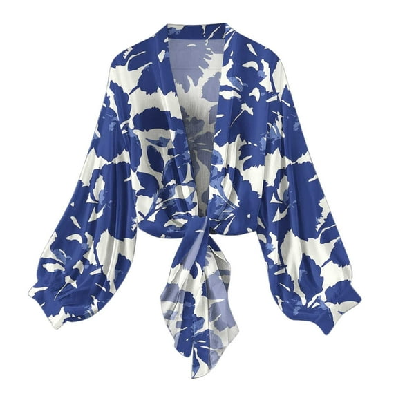 ZQUUVOU Women's T-Shirts Spring Summer Lightweight Long Sleeve Cardigan Soft Drape Open Front Shirt(Multicolor,S)