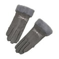 thumbnail image 1 of ZQUUVOU Women's Touch Screen Gloves Fleece Lined Winter Gloves Thermal Suede Gloves Faux Fur Cuff for Ladies Gifts Gray A, 1 of 3