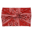 thumbnail image 1 of ZQUUVOU Women's Wide Headband Bohemian Paisley Printed Stretch Cotton Sport Hair Band Turban Fashion Accessory Red, 1 of 3