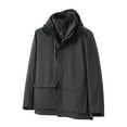 thumbnail image 1 of ZQUUVOU Women's Winter Down Jacket 3 In 1 Convertible Detachable Down Inner Layer Zipper Hooded Windproof Plush Lined Coat Navy, 1 of 5