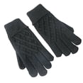 thumbnail image 1 of ZQUUVOU Women's Winter Gloves Touchscreen Thermal Gloves Warm Knit Fleece Lined Texting Gloves for Cold Weather Black B, 1 of 6