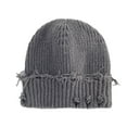 thumbnail image 1 of ZQUUVOU Women's Winter Ripped Knitted Beanie Large Loose Solid Color Boho Slouch Beanie with Distressed Knit Pattern Dark Gray, 1 of 5
