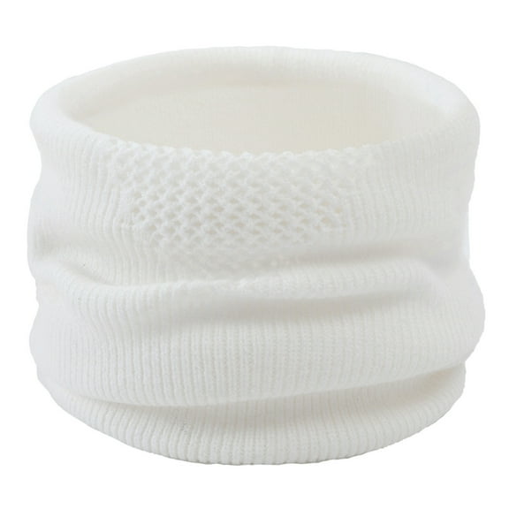 ZQUUVOU Women's Winter Warm Scarf Neck Gaiter Warmer Chenille Fleece Lined Face Mask Covering for Cold Weather Gifts White B