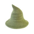 thumbnail image 1 of ZQUUVOU Women's Witch Hat Thick Fleece Pointed Wizard Festival Accessory Party Themed Headwear Vintage Hat Green A, 1 of 3