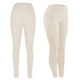thumbnail image 1 of ZQUUVOU Women's Workout Leggings High Waist Tummy Control Lifting Yoga Panst with Pockets for Gym Running Exercise Beige, 1 of 8