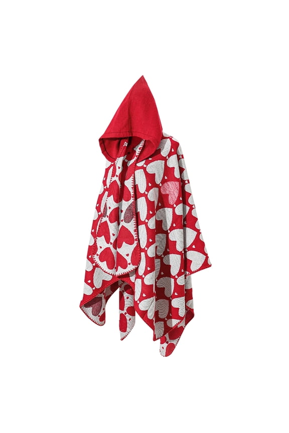 Women's Woven Knitted Hooded Cape Vintage Scarf Shawl Crochet Poncho Knitting Patterns Fall Winter Fashion Wram Accessories White