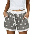 thumbnail image 1 of ZQUUVOU Womens Crop Shorts Trendy Summer Style Drawstring Pocket Home Shorts（Gray,M）, 1 of 8