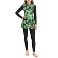 thumbnail image 1 of ZQUUVOU Womens Full Body Rash Guard Long Sleeve One Piece Bathing Suit Upf50+ Surf Swimsuit (A-Green,M), 1 of 6