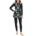thumbnail image 1 of ZQUUVOU Womens Full Body Rash Guard Long Sleeve One Piece Bathing Suit Upf50+ Surf Swimsuit (B-Black,XL), 1 of 9