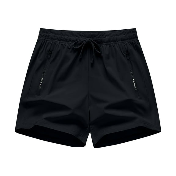 ZQUUVOU Womens Shorts High Waisted Elastic Drawstring Casual Summer Pockets with Zipper Trousers(Black,S)