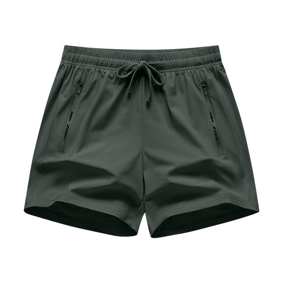 ZQUUVOU Womens Shorts High Waisted Elastic Drawstring Casual Summer Pockets with Zipper Trousers(Olive Green,M)