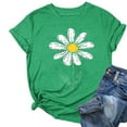 thumbnail image 1 of ZQUUVOU Womens T-Shirts Printed Floral Crew Neck Short Sleeved Tops(Green,L), 1 of 4