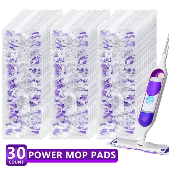 ZQZiQi 30 Count Disposable Power Mop Refills Pads Compatible with Swiffers Power mop, Wet & Dry Pads Refill,Disposable Mop Pads for Wood Floors,Multi-Surface Mopping Pads Refills