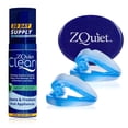 thumbnail image 1 of ZQuiet, Anti-Snoring Mouthpiece (Blue) + Cleaner (1.5oz Bottle), Starter Pack with 2 Sizes, Made in USA, BPA-Free, Medical-Grade Material, 1 of 6