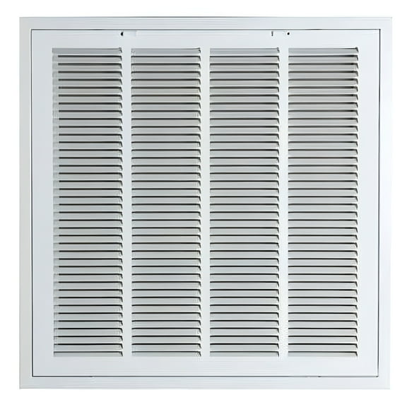 ZR 24" x 24" Filtered Return Air Grille in White with Electro & Powder Coated Finish