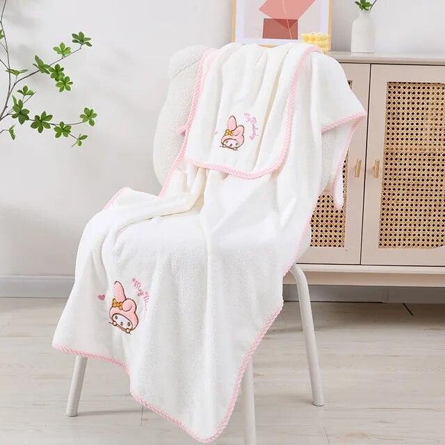 ZRB 2024 Sanrio Bath Towel Kawaii Mymelody Kuromi Cinnamoroll Summer ...