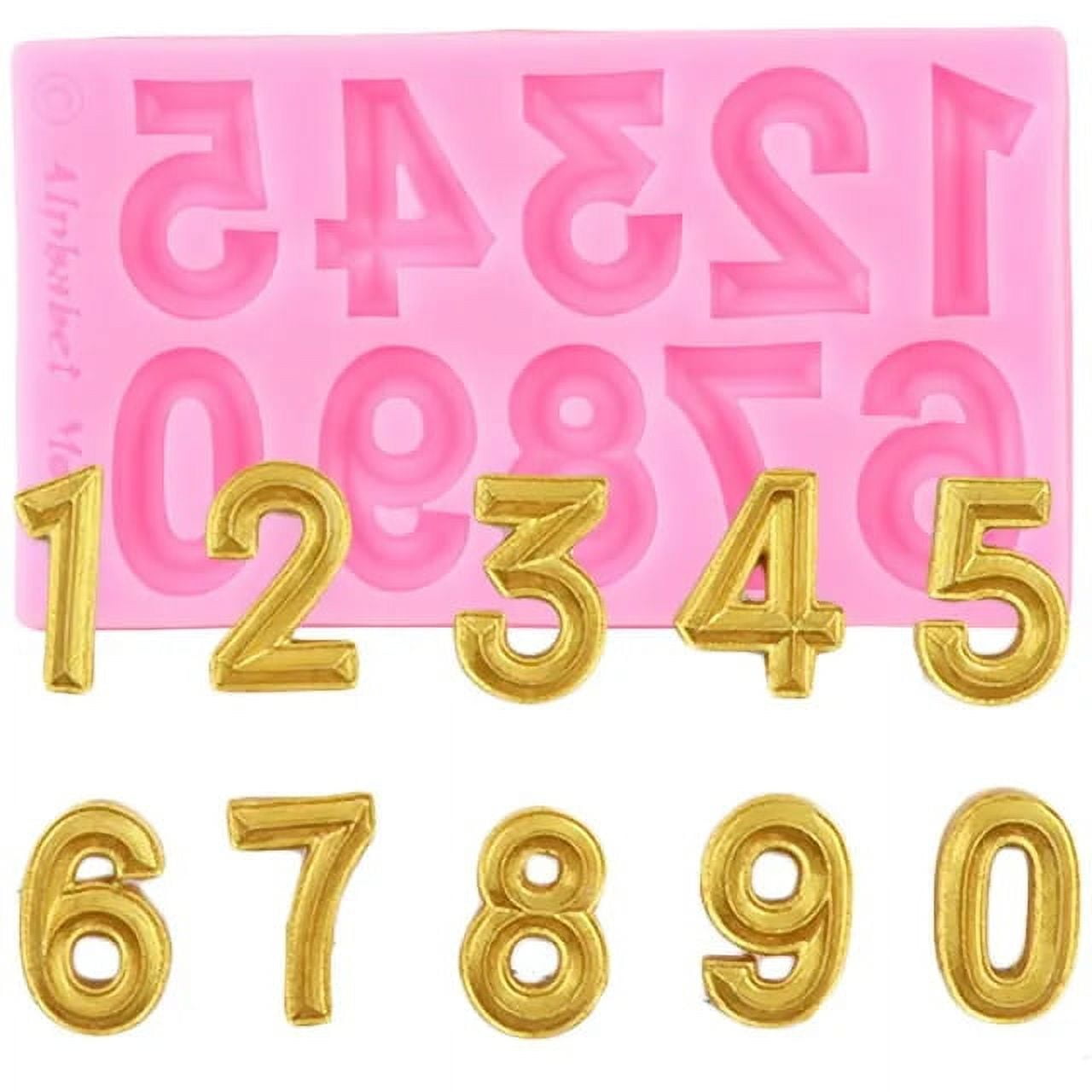 ZRB 3D Happy Birthday Letters Numbers Silicone Mold DIY Craft Epoxy ...