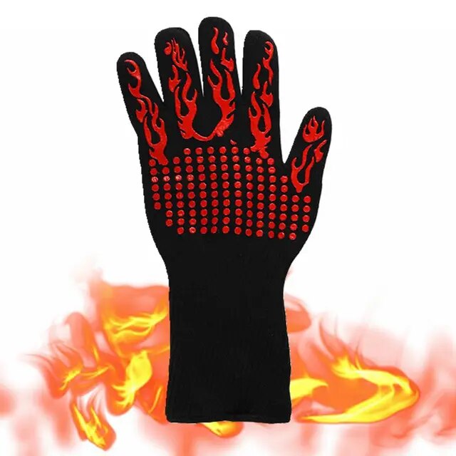 ZRB BBQ Gloves High Temperature Resistance Oven Mitts 500 800 Degrees
