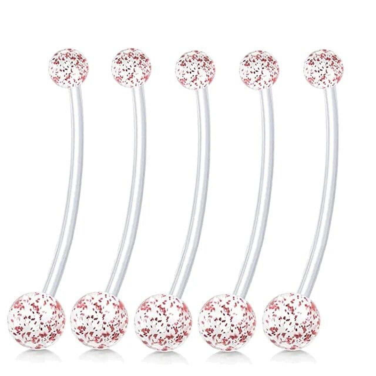 ZRB Pregnancy Belly Button Rings Long Bar Sport Maternity Plastic Bioplast Silicone Flexible