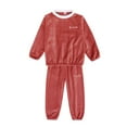 thumbnail image 1 of ZRBYWB Boy Girl Outfits Flannel Clothes Set Fluffy Sweatshirt Top Pants Winter Warm Soft Fuzzy Homewear With Sweatpants Fashion, 1 of 4