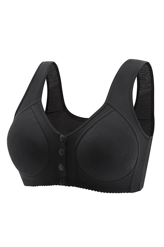 Bras For Women Female Fashion Casual Breathable Tube Button Down Top Bra Underwear Without Steel Ring Gathering Comfortable Bra