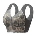 thumbnail image 1 of ZRBYWB Bras For Women Ladies Front Side Buckle Lace Edge Without Steel Ring Movement Seamless Gathering Adjustment Yoga Sleep Large Underwear Comfort Bra, 1 of 3